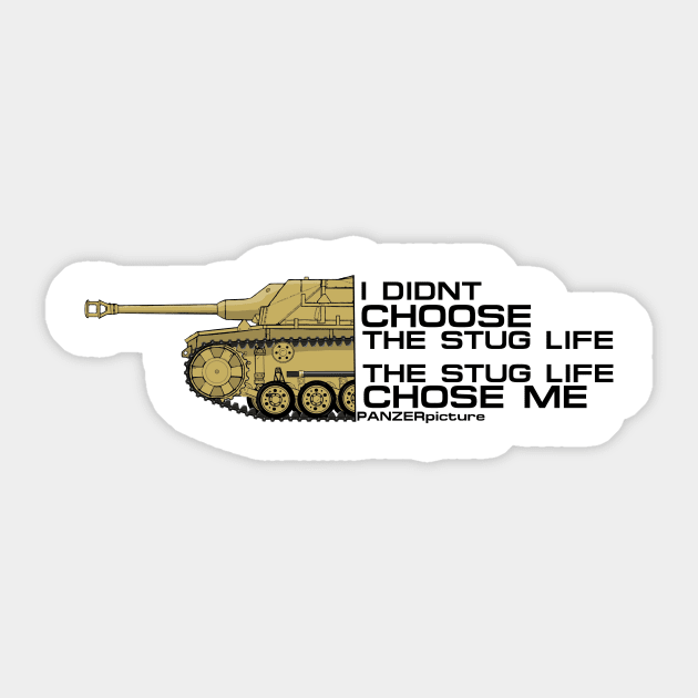 StuG Life T-Shirt Sticker by Panzerpicture
